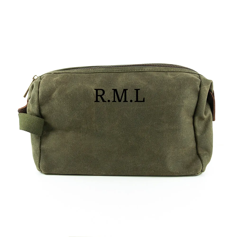 Custom Men's Waxed Dopp Kit