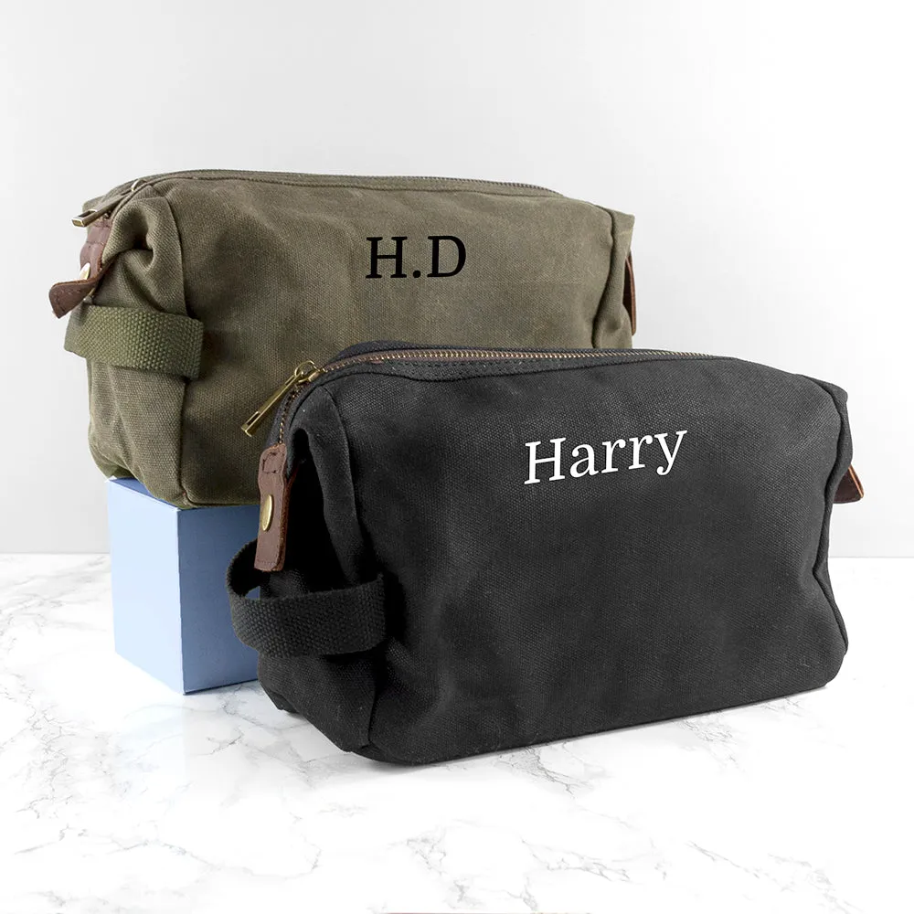 Custom Men's Waxed Dopp Kit