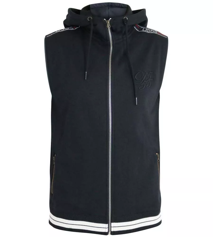 Plus Size Hooded Vest with Design