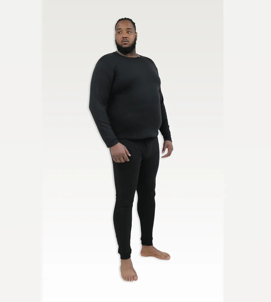 D555 Black Thermal Long Johns Trousers (BOSTON)