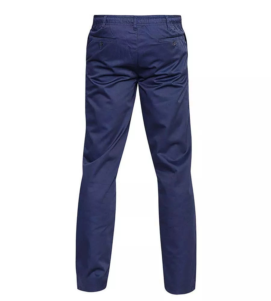 D555 Full Elasticated Waist Mens Navy Rugby Trousers Pants