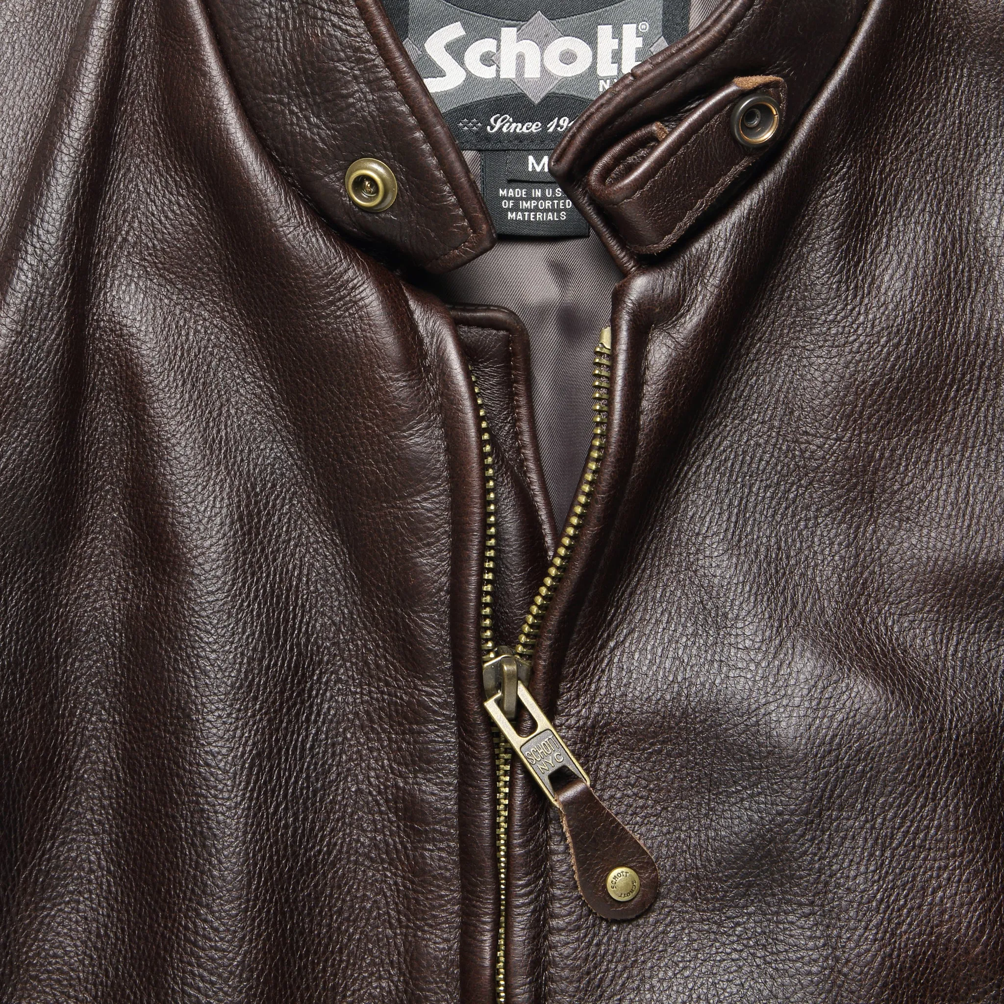 Dark Brown Cowhide Leather Cafe Racer Jacket