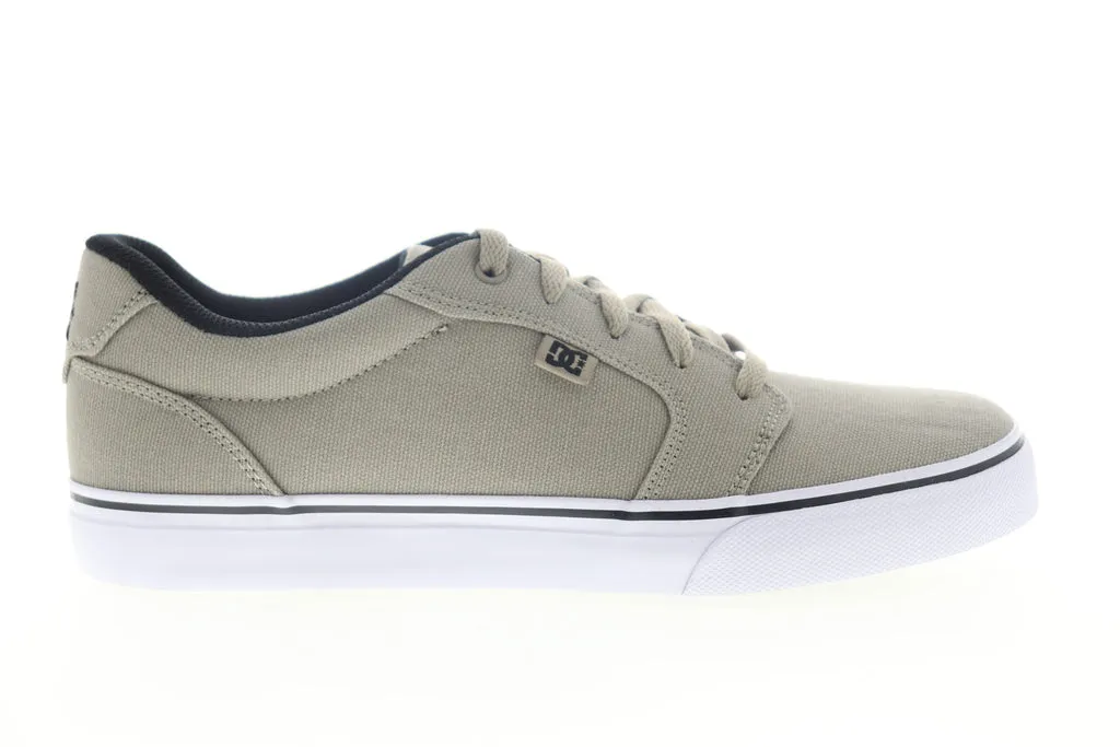 DC Gray Canvas Skate Inspired Sneakers Shoes Men's - Anvil Tx 320040