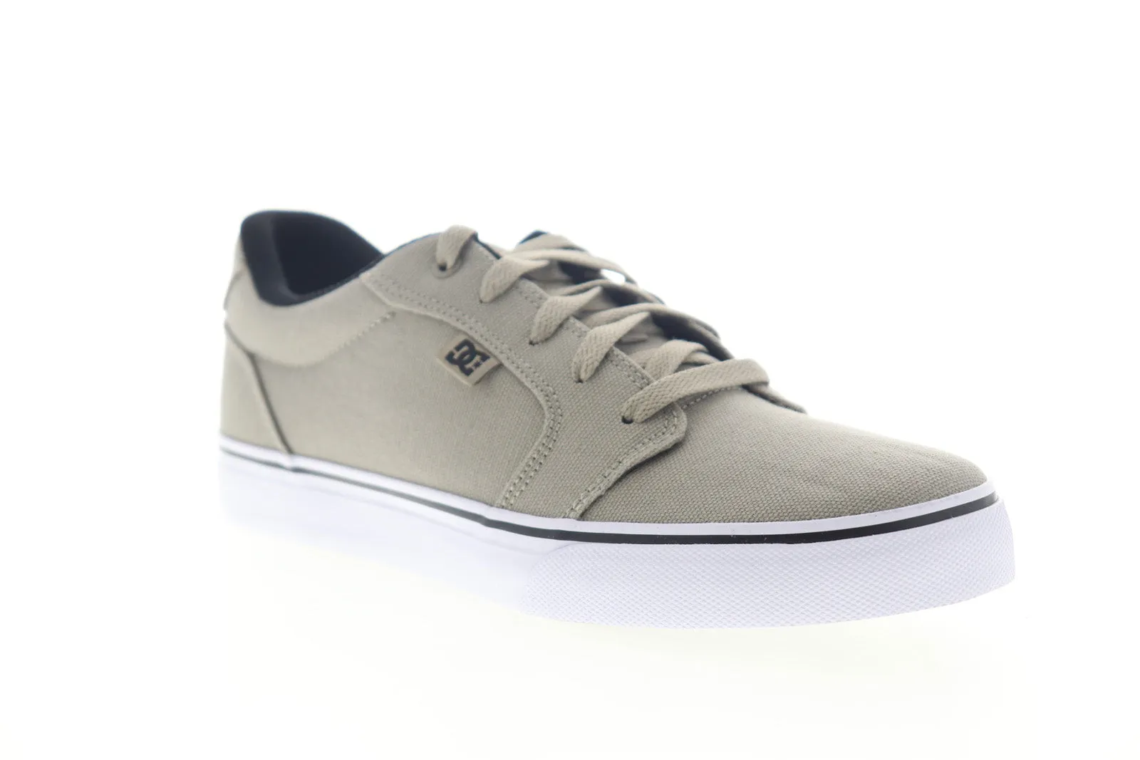 DC Gray Canvas Skate Inspired Sneakers Shoes Men's - Anvil Tx 320040