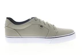 DC Gray Canvas Skate Inspired Sneakers Shoes Men's - Anvil Tx 320040