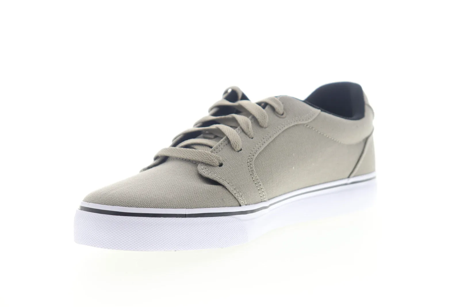 DC Gray Canvas Skate Inspired Sneakers Shoes Men's - Anvil Tx 320040