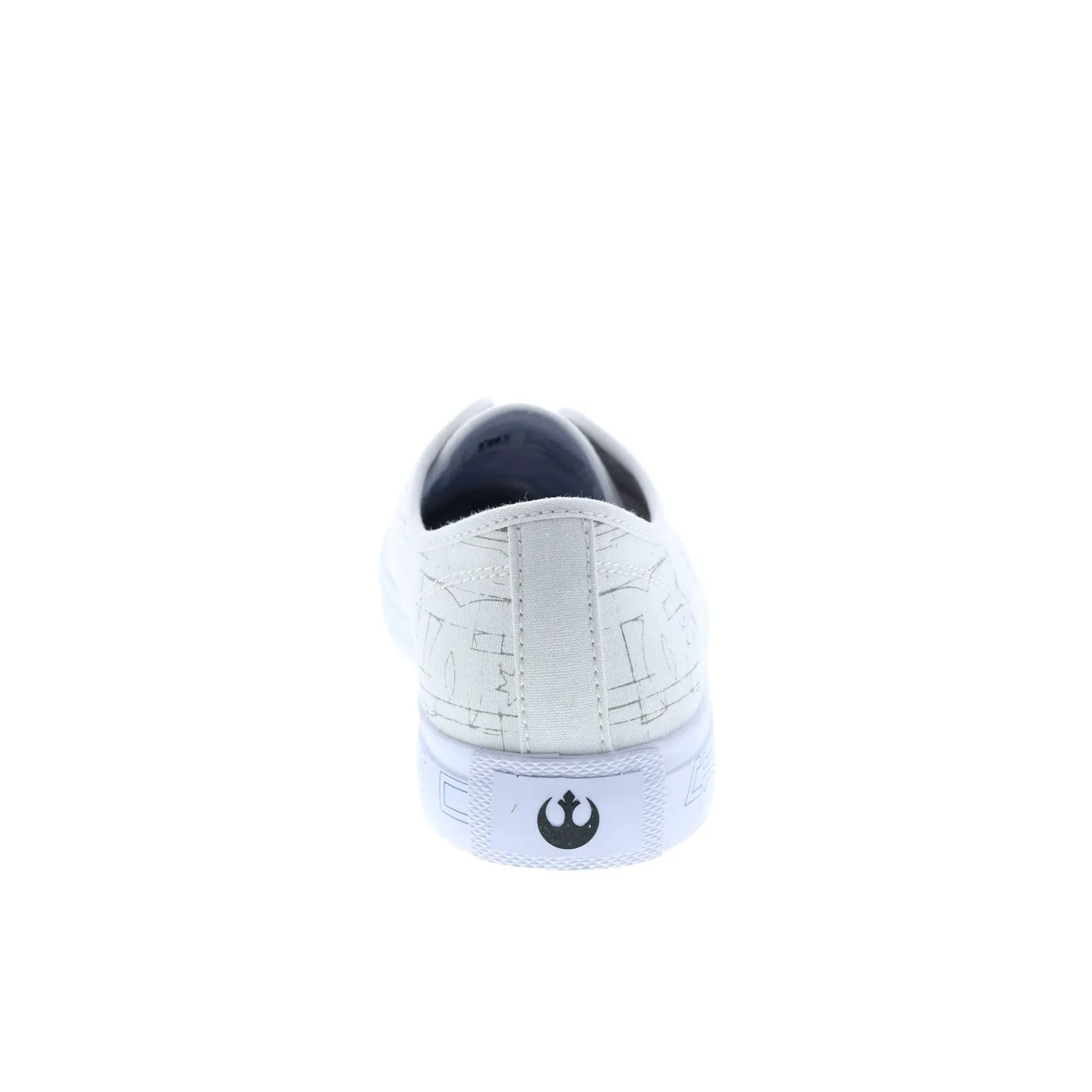 DC Star Wars Men's White Canvas Sneakers - Lace Up Skate Shoes