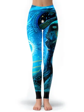 Wisdom Leggings - Deep Blue