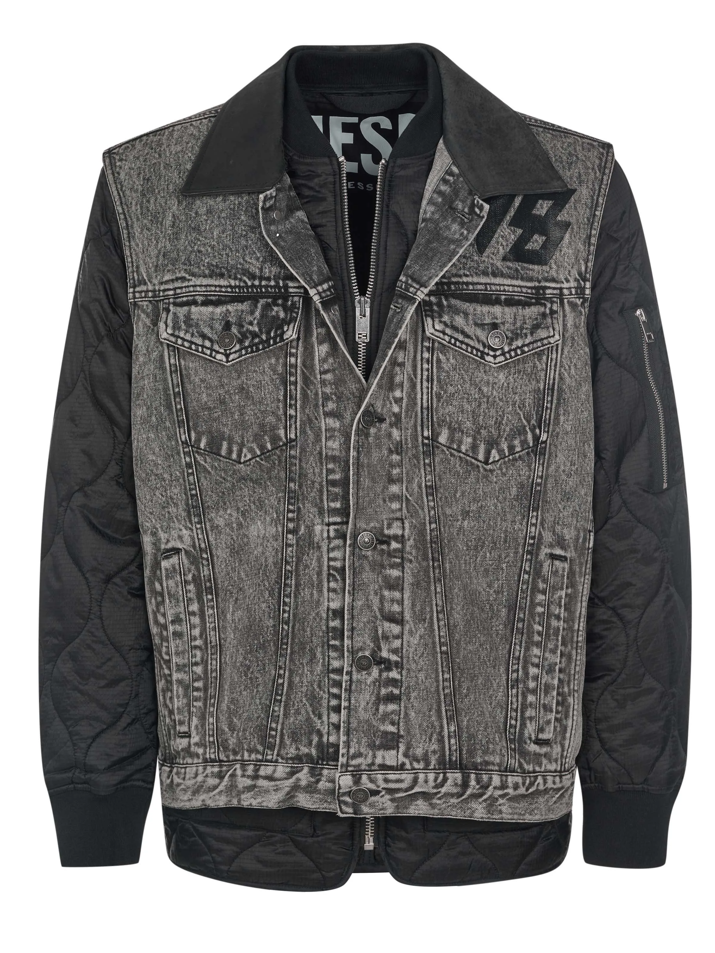 Diesel Black Grey Jacket.