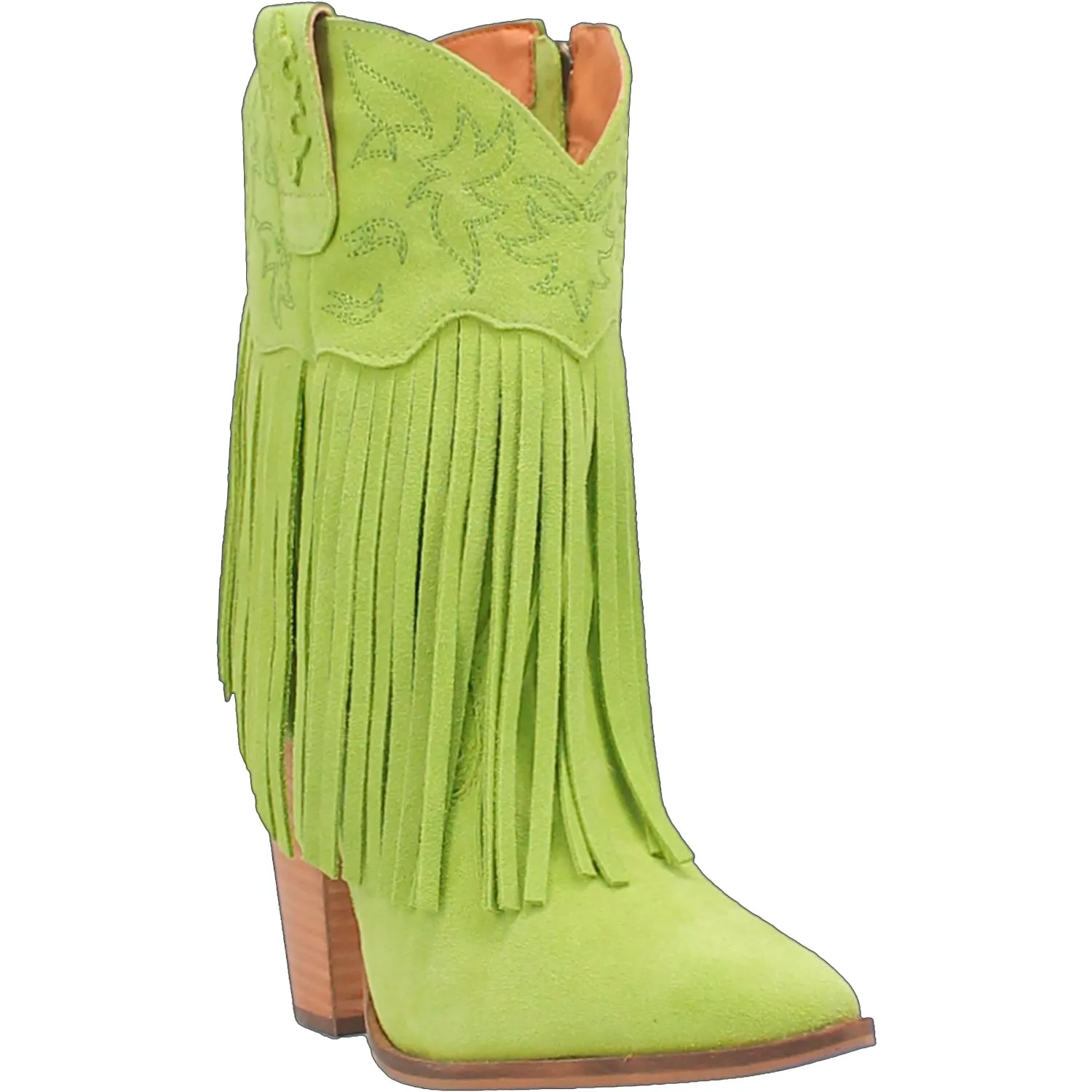 Dingo Lime Suede Fashion Boots for Women