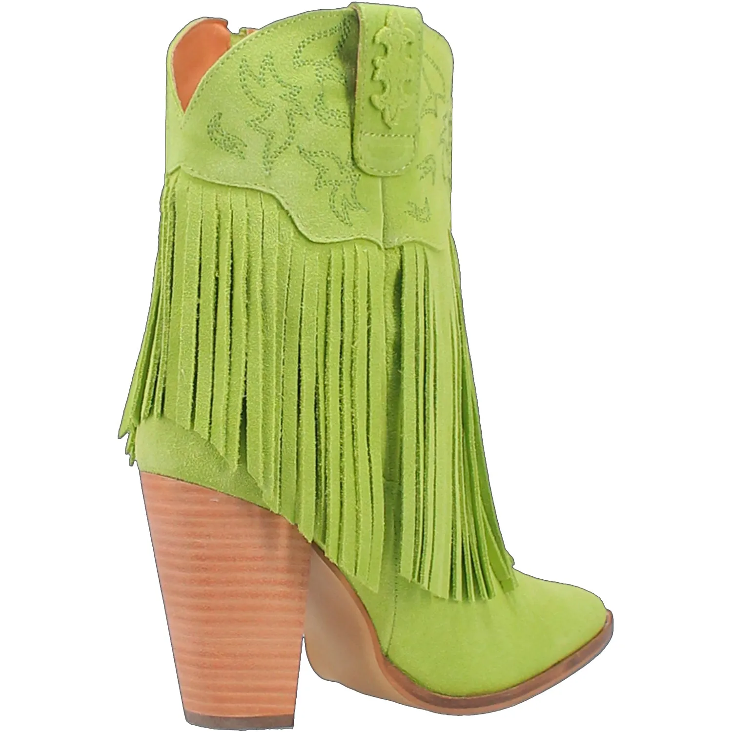 Dingo Lime Suede Fashion Boots for Women