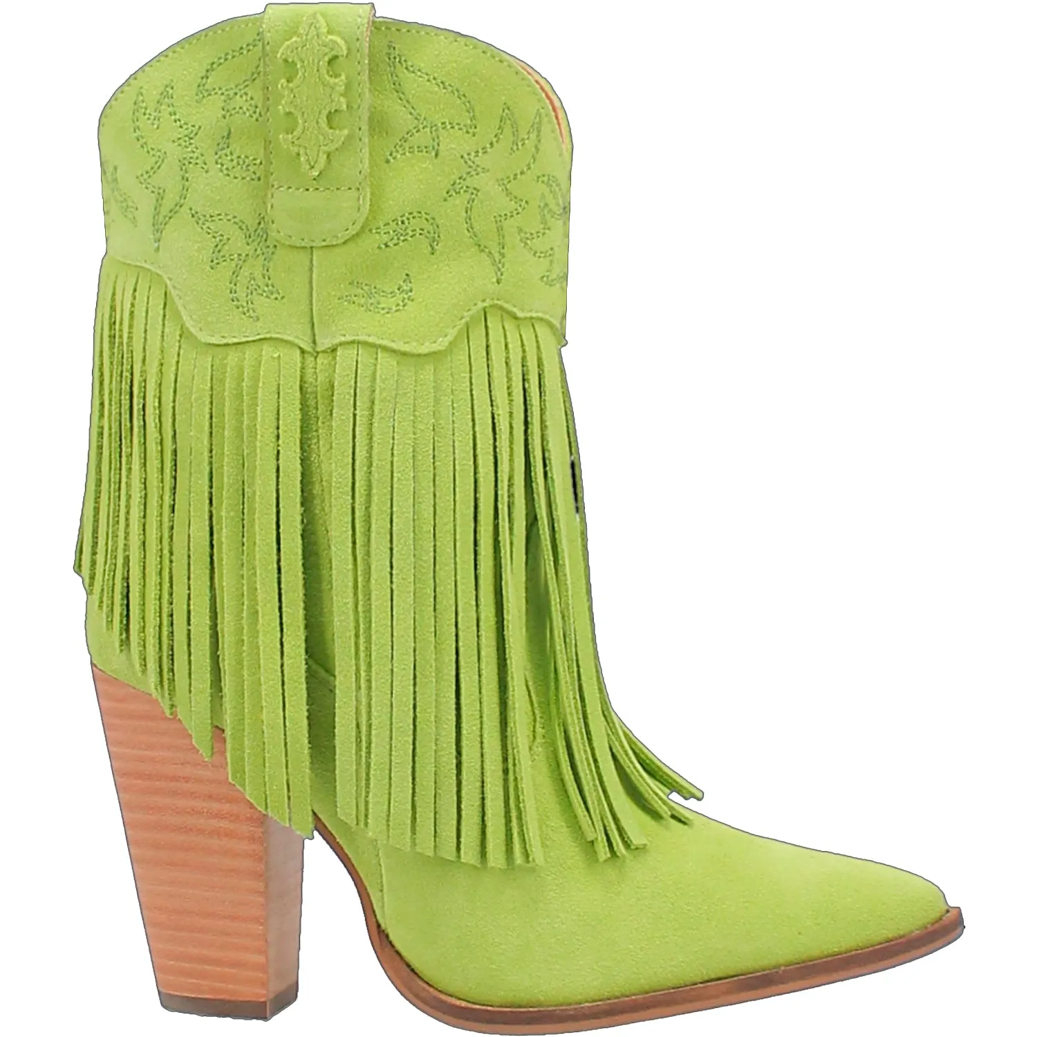 Dingo Lime Suede Fashion Boots for Women