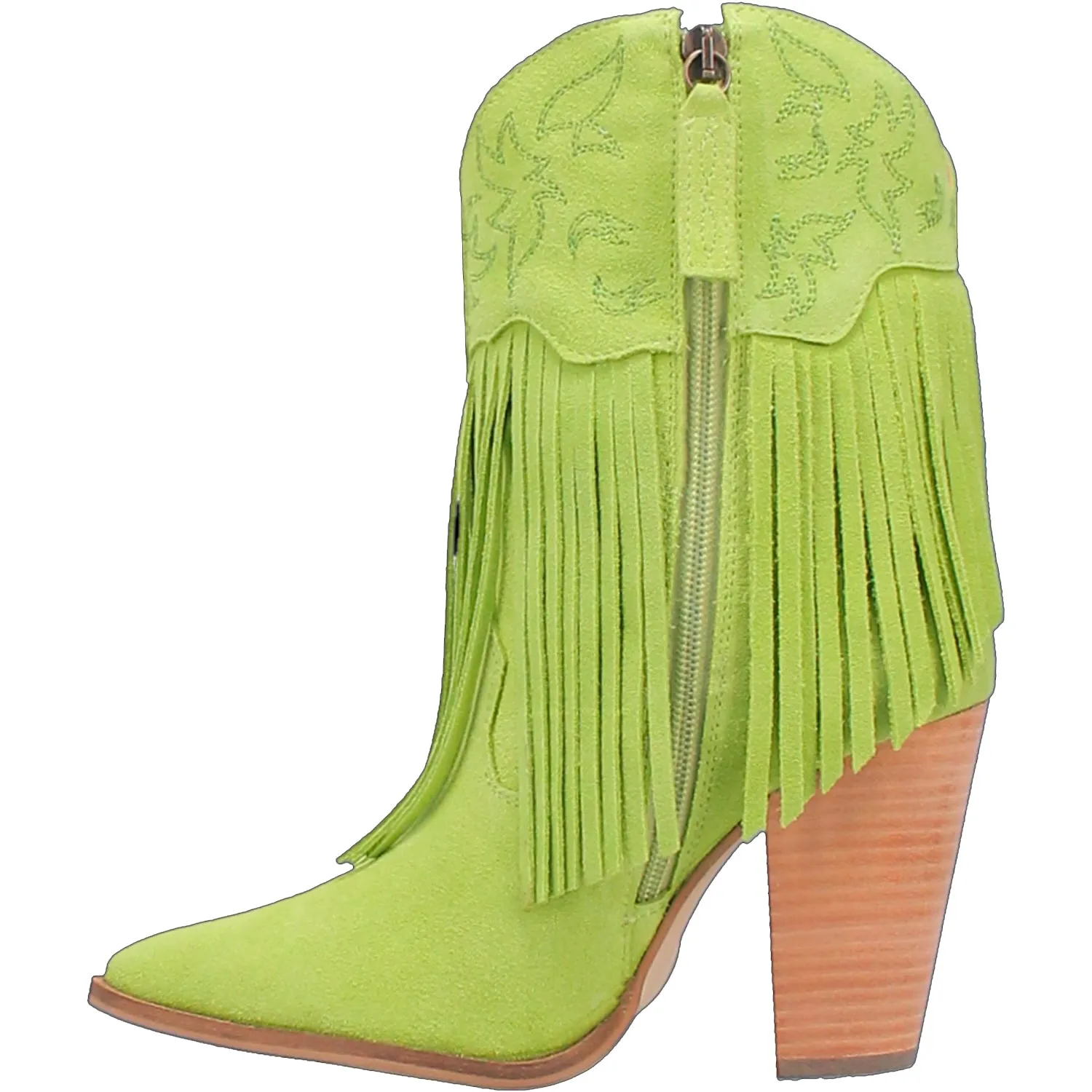 Dingo Lime Suede Fashion Boots for Women