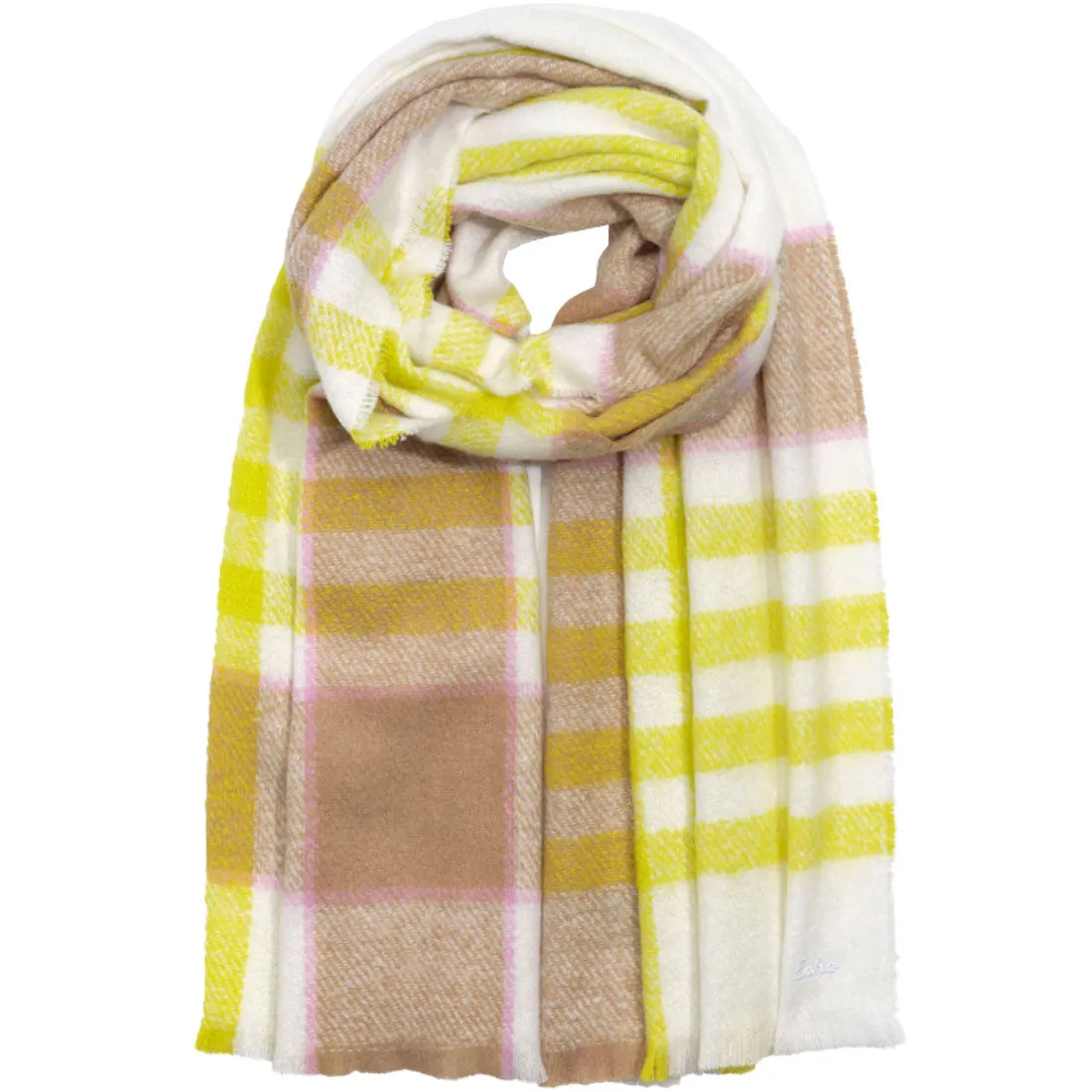 Echo Plaid Scarf in Buzz Design 