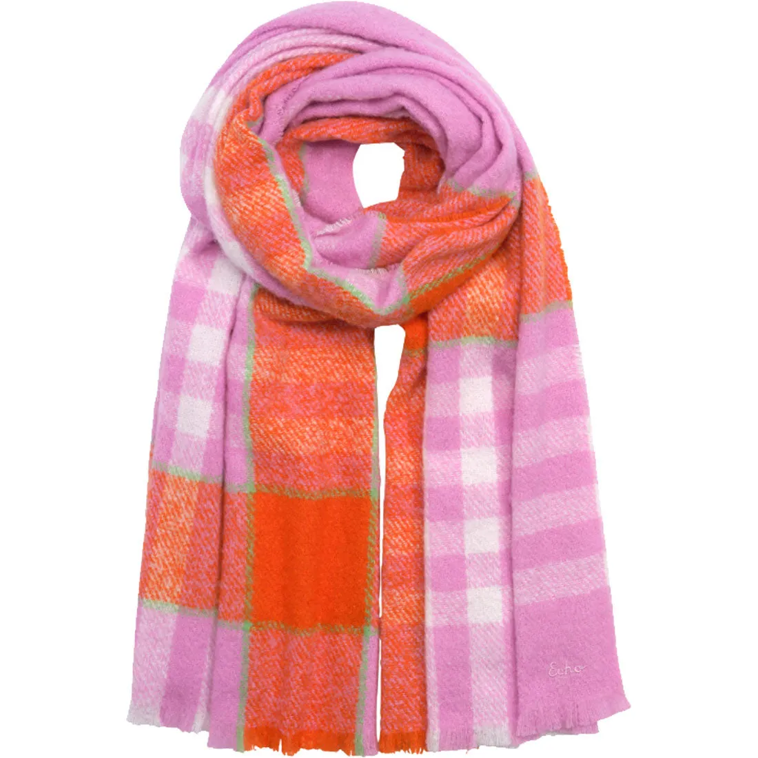 Echo Plaid Scarf in Buzz Design 