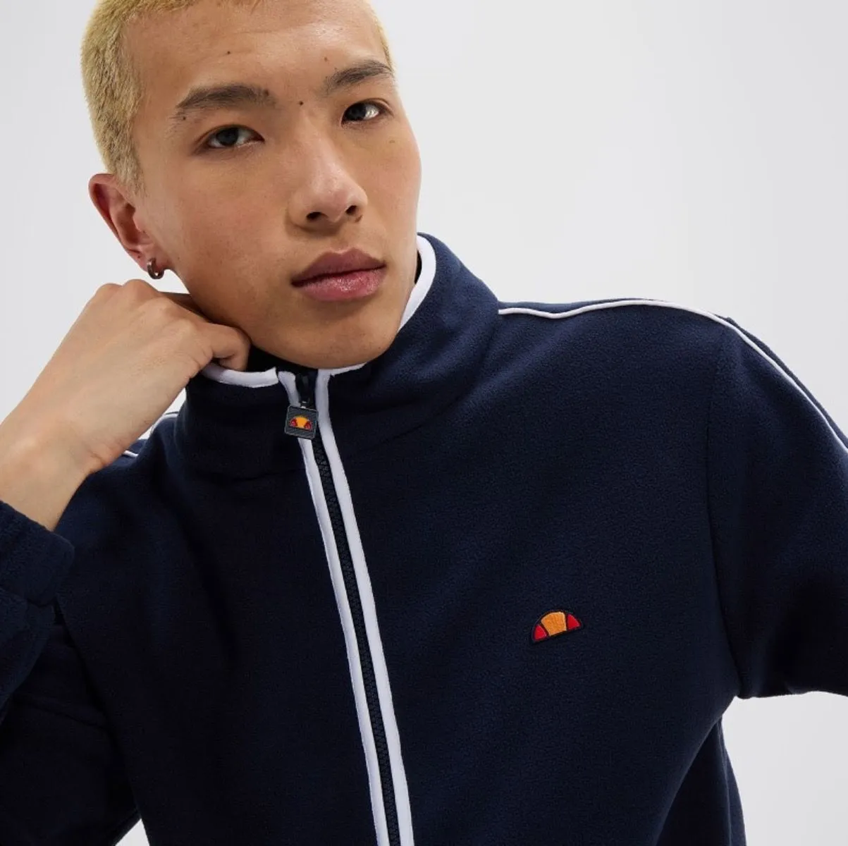 Navy Fleece Track Jacket by Ellesse Taboni