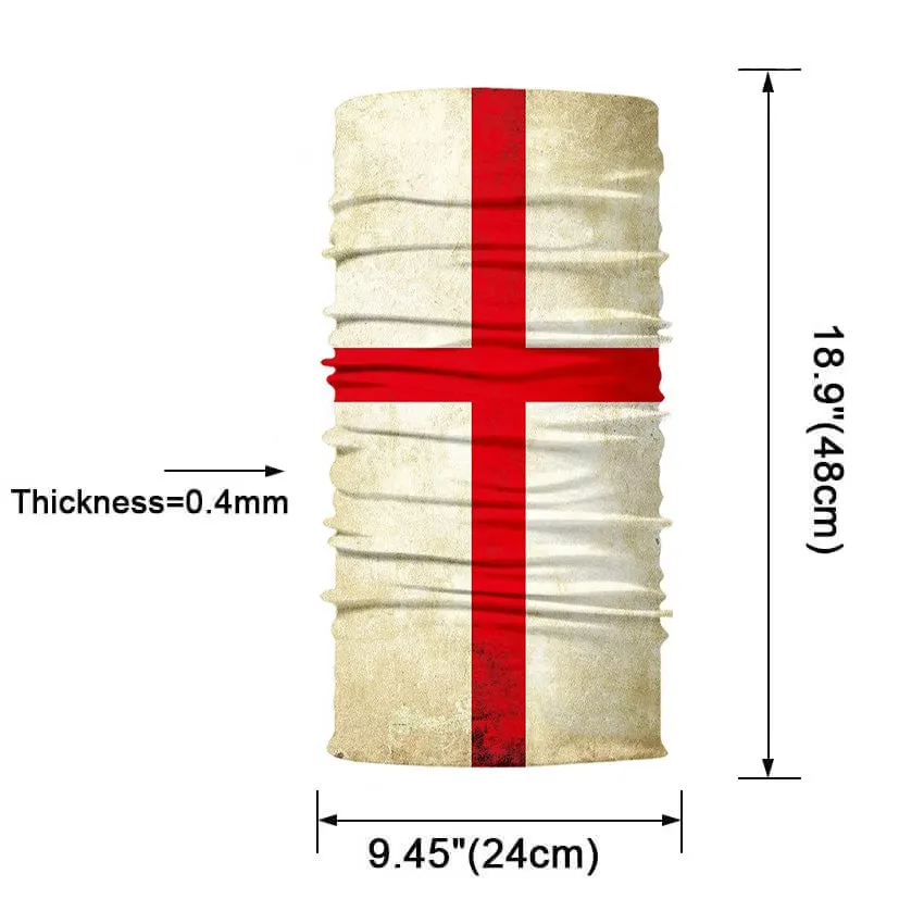 England Flag Printed Neck Gaiter - Sun Protection Face Mask