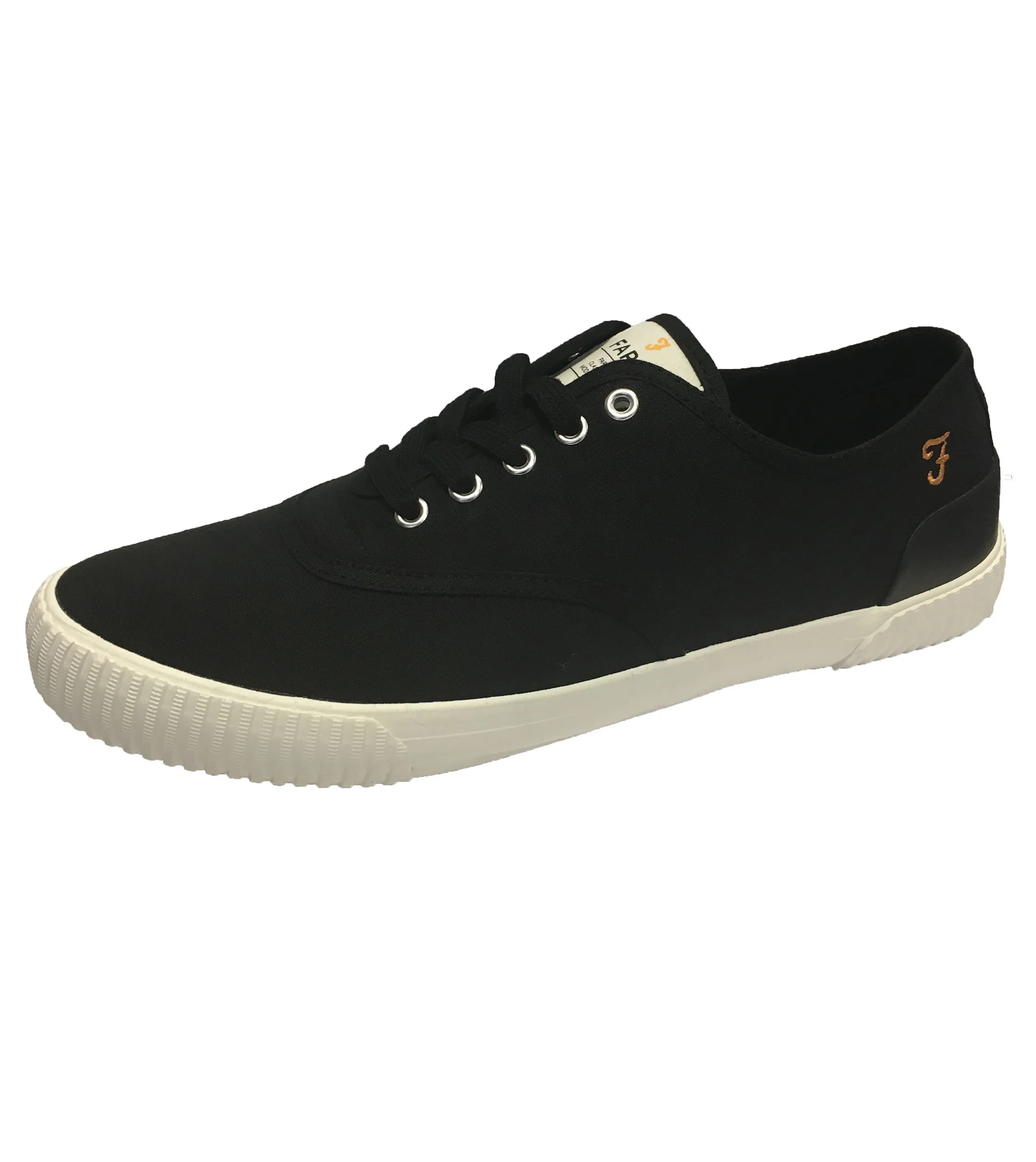 Farah Black Canvas Low Blink Shoes