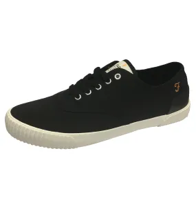 Farah Black Canvas Low Blink Shoes