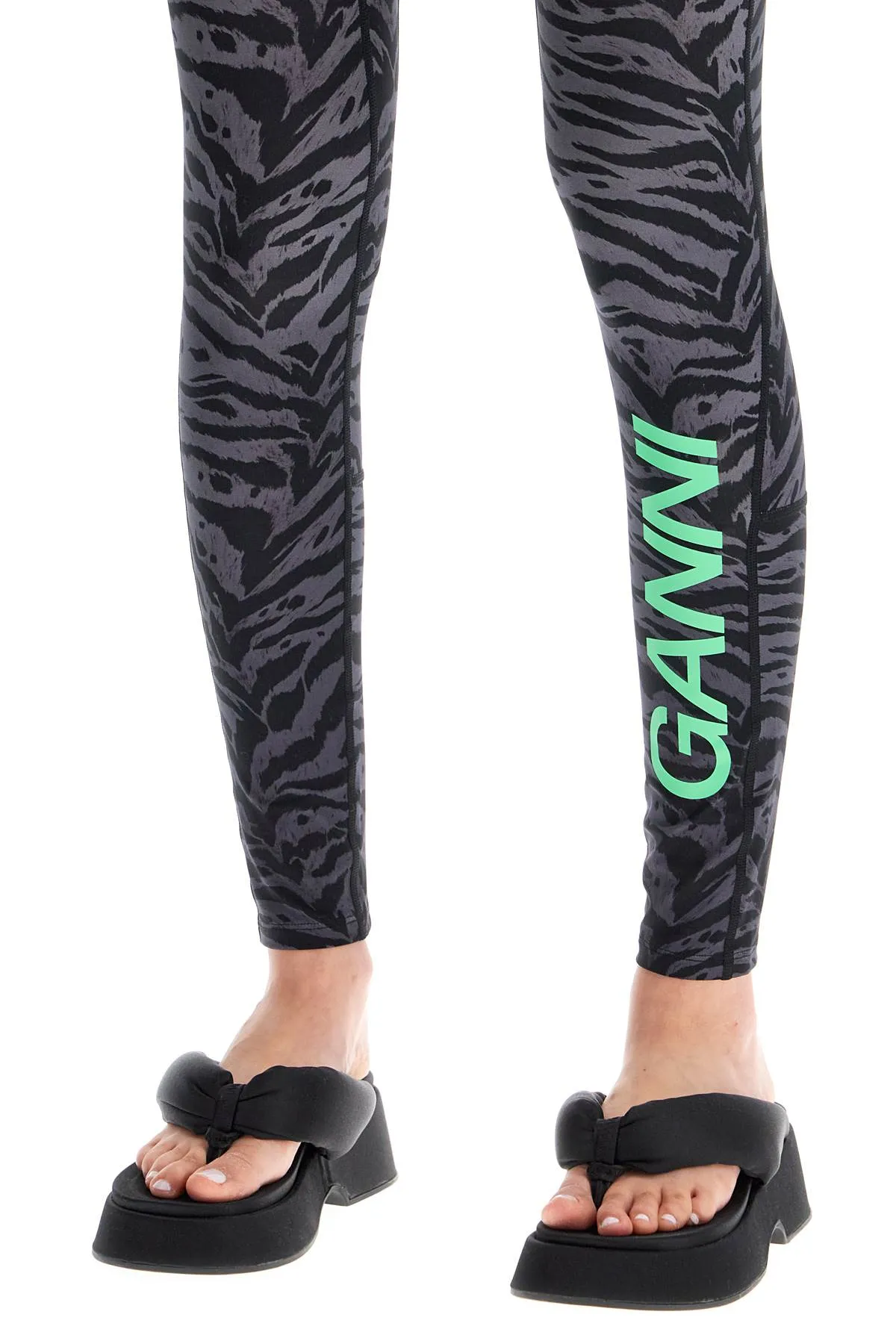 Fashionable Grey Animal Print Athletic Tights