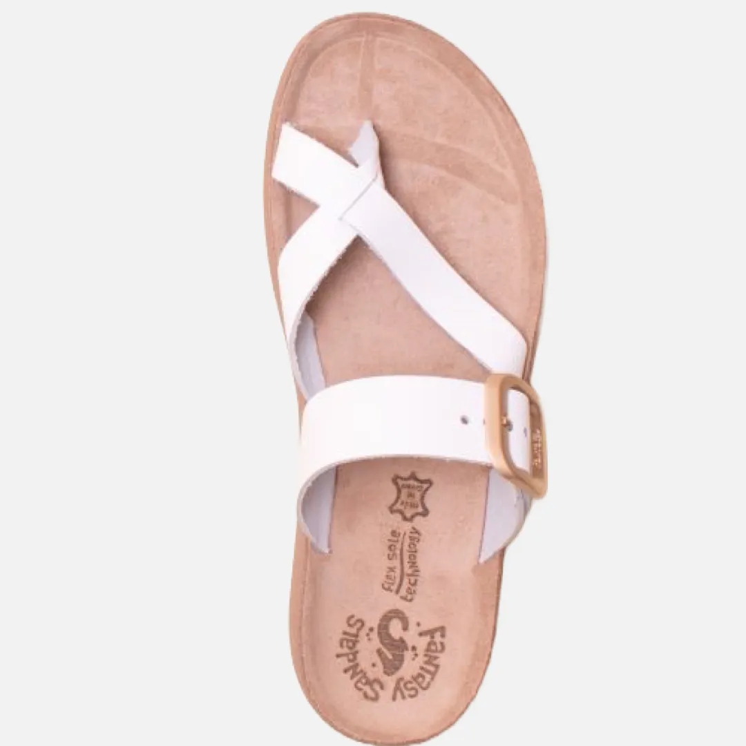 Fashionable White FANTASY SANDALS COSTANTIA S904,