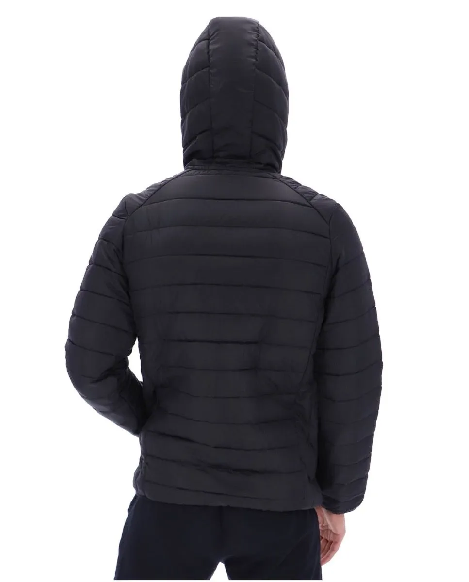 Black Casual Jacket by Fila Quilted Pavo