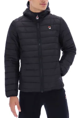 Black Casual Jacket by Fila Quilted Pavo