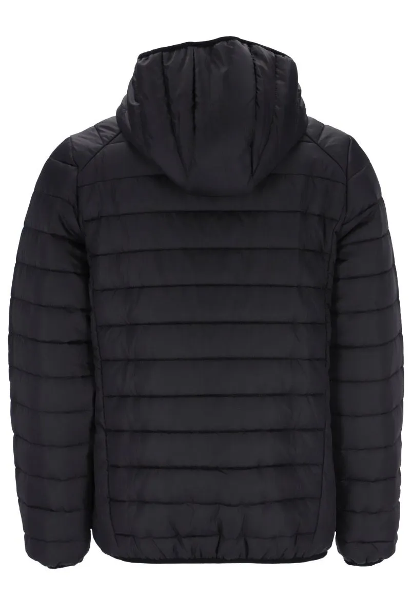 Black Casual Jacket by Fila Quilted Pavo