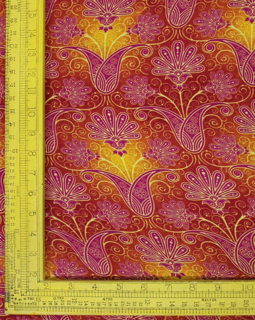 Floral Print Polyester Crepe Fabric in Pink and Multicolor