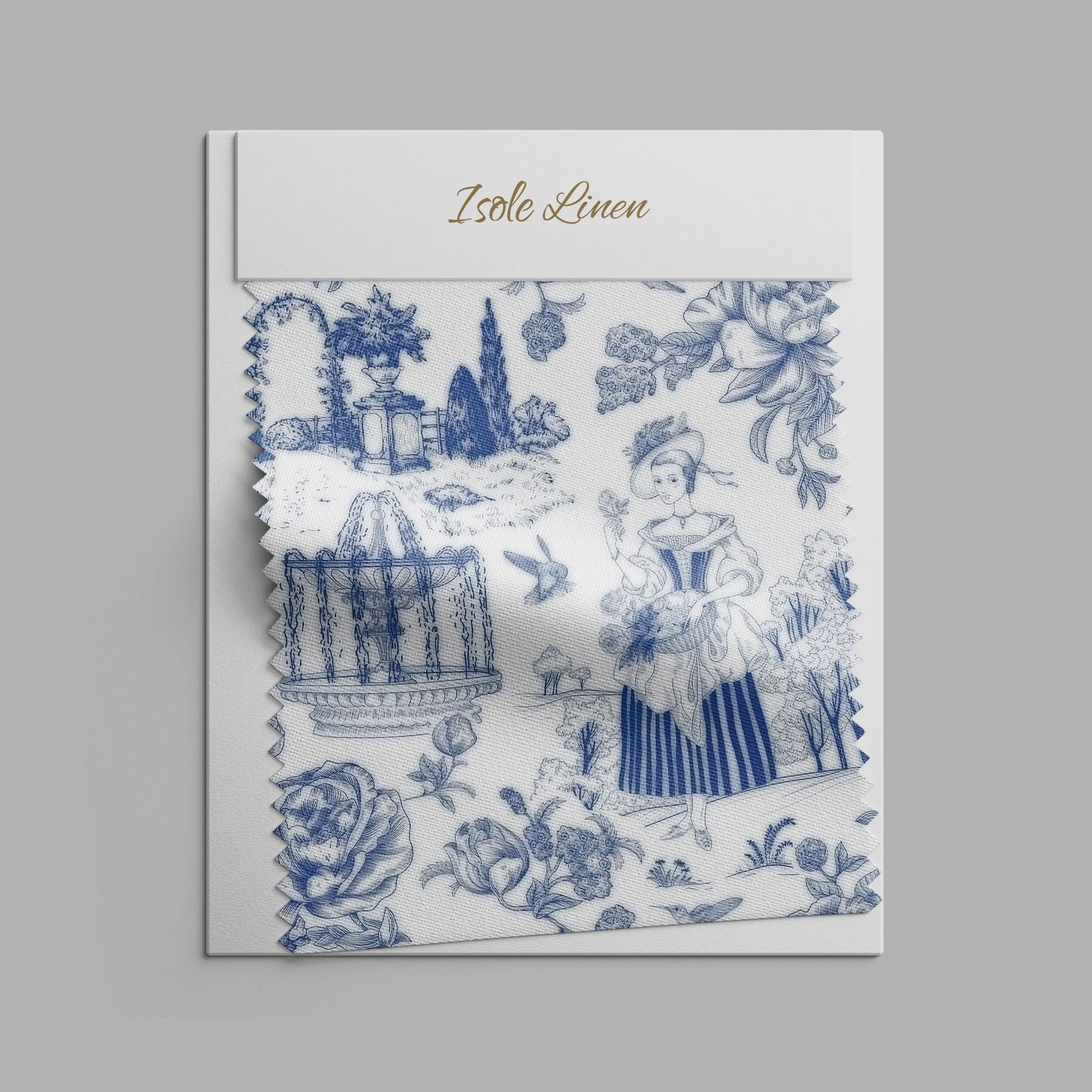 French Toile de Jouy Print Linen Fabric for Bedding, Curtains, Dresses, Clothing, Table Cloth & Pillows - Buy Now!