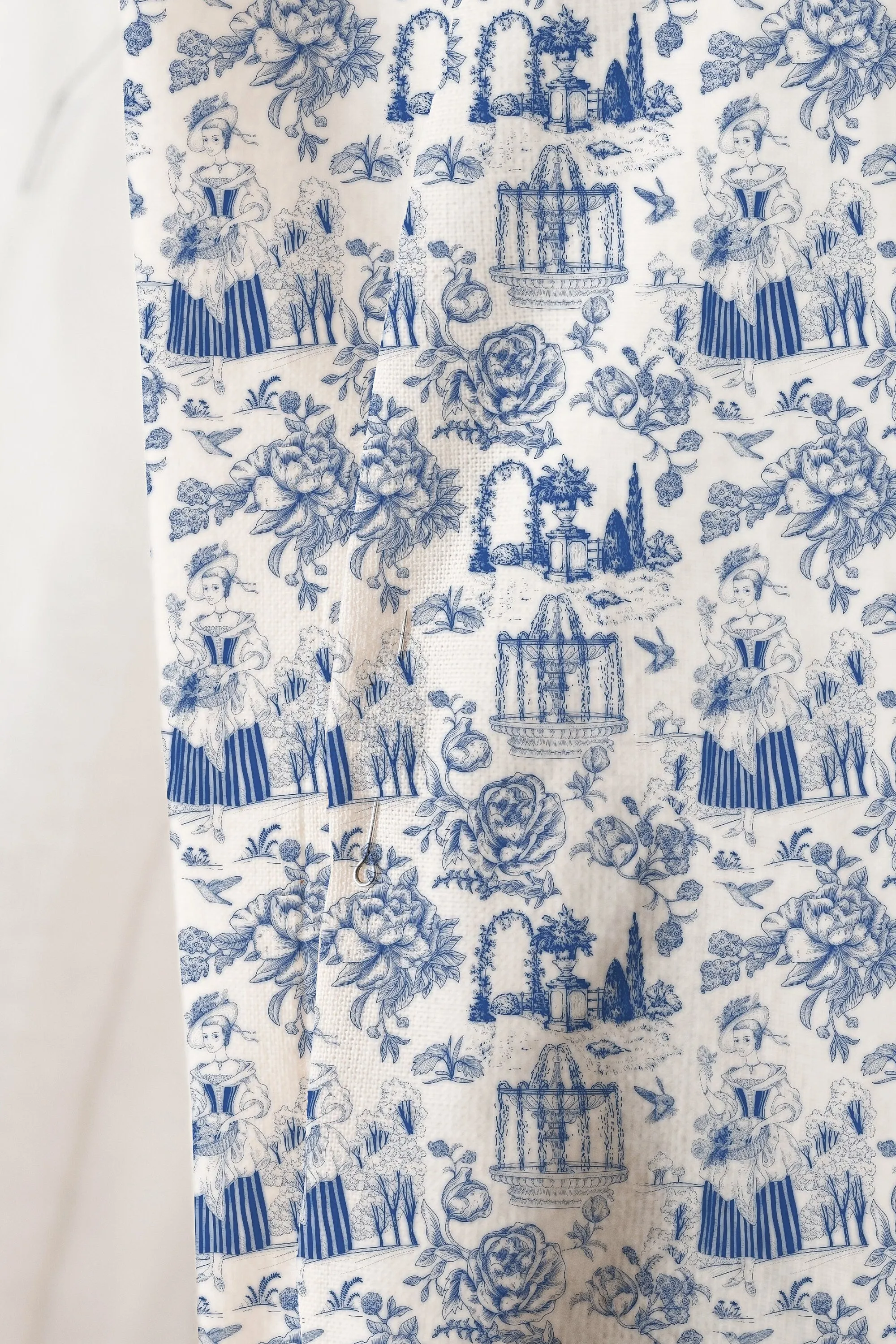 French Toile de Jouy Print Linen Fabric for Bedding, Curtains, Dresses, Clothing, Table Cloth & Pillows - Buy Now!