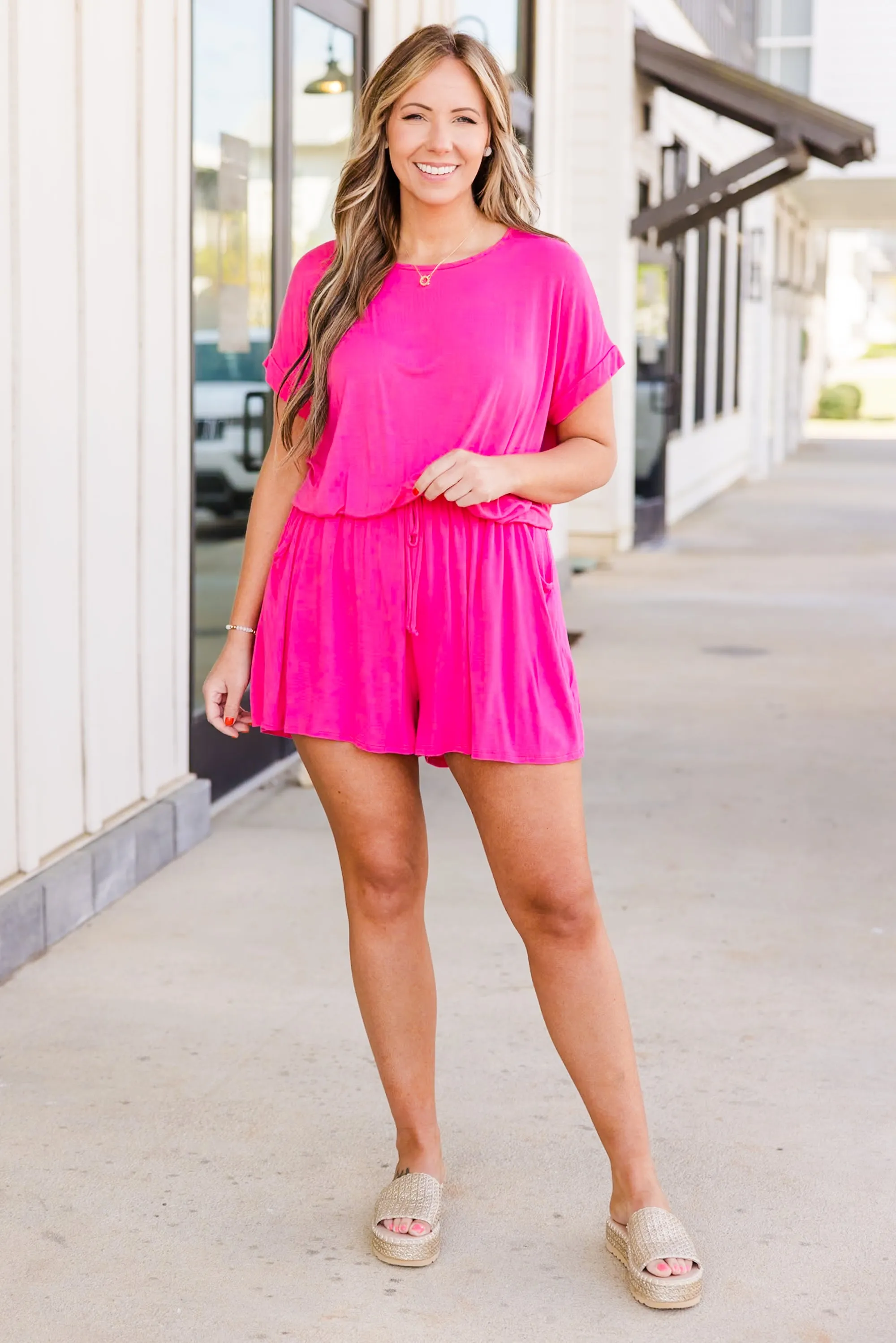 Fuchsia Romper for Saturday