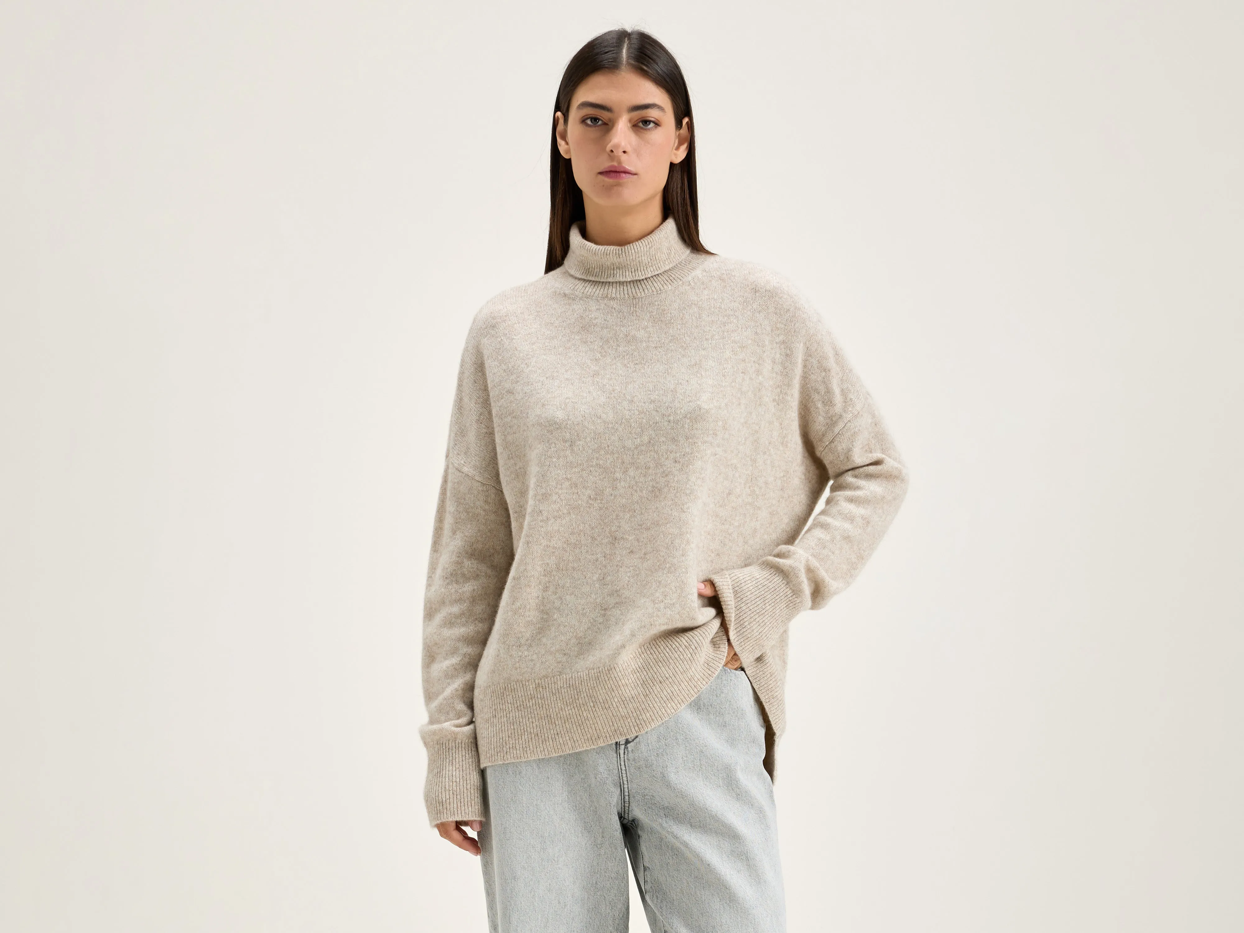 Ganzi Sweater 242 Women's Oyster Color