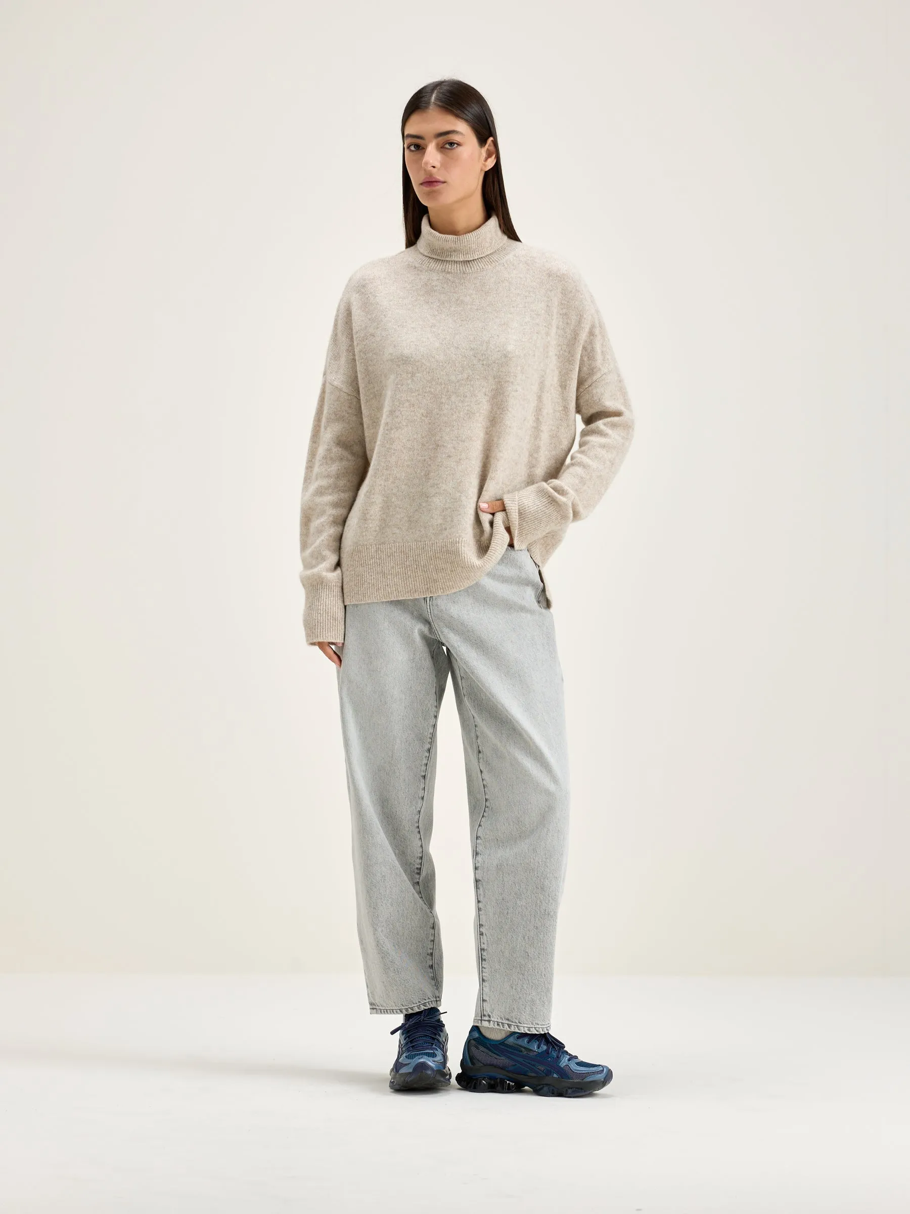 Ganzi Sweater 242 Women's Oyster Color