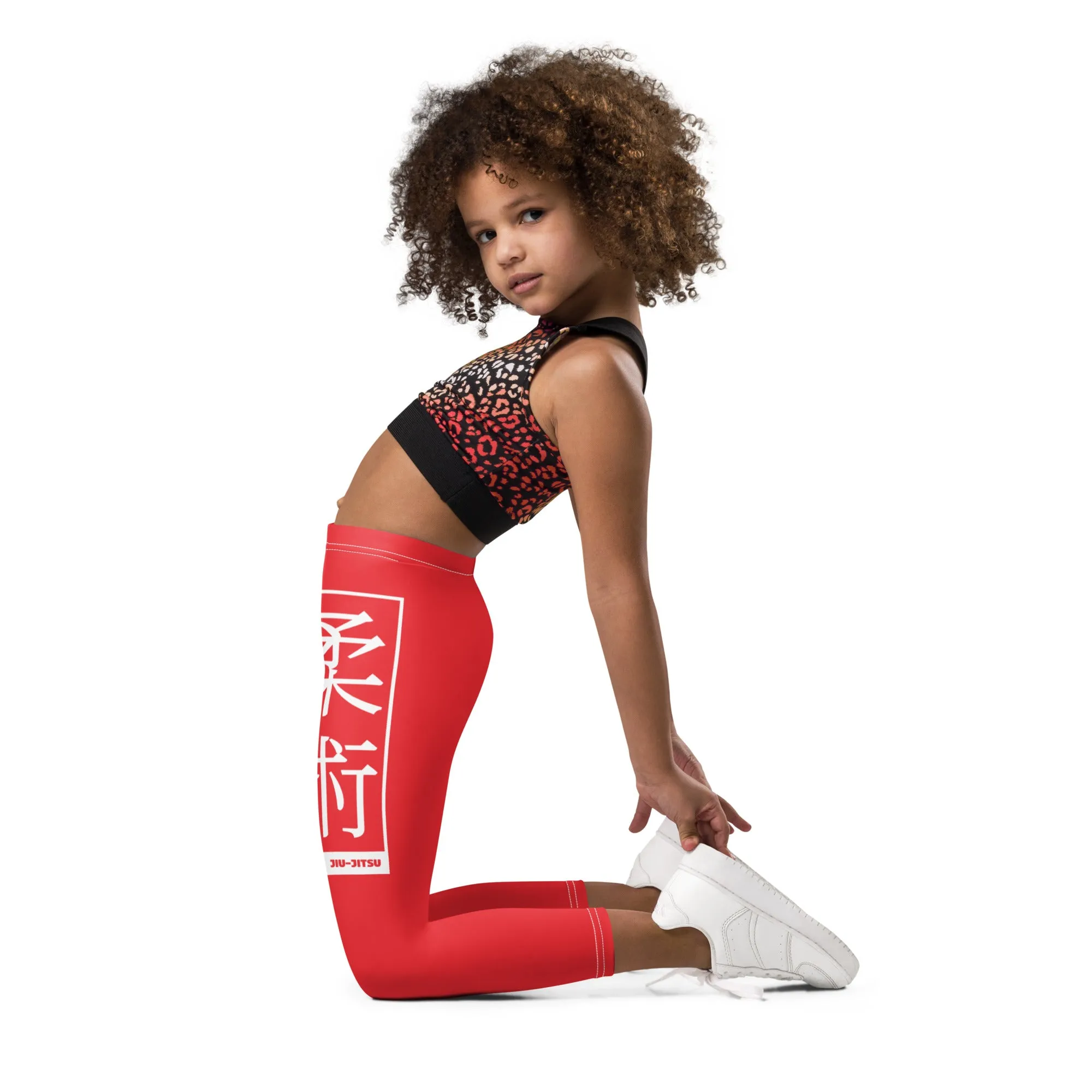 Girls' Yoga Pants Leggings for Jiu-Jitsu Training - Scarlet