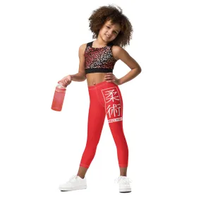 Girls' Yoga Pants Leggings for Jiu-Jitsu Training - Scarlet