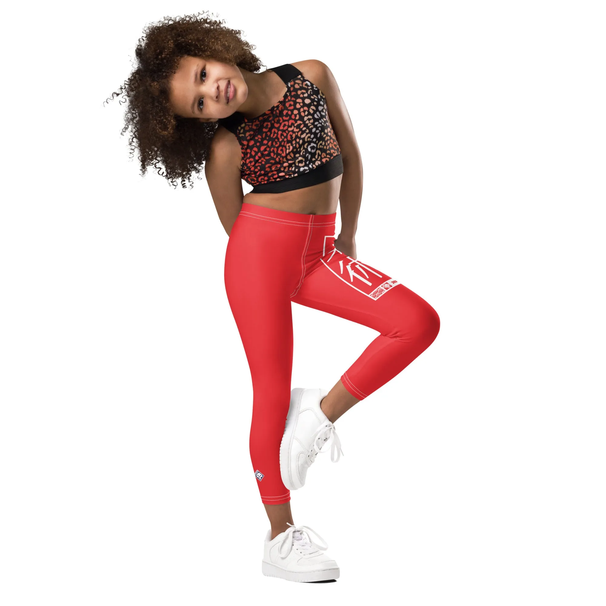 Girls' Yoga Pants Leggings for Jiu-Jitsu Training - Scarlet