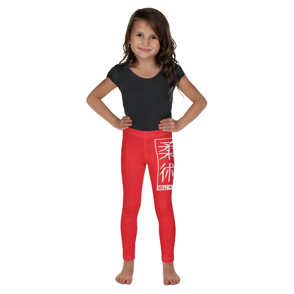 Girls' Yoga Pants Leggings for Jiu-Jitsu Training - Scarlet