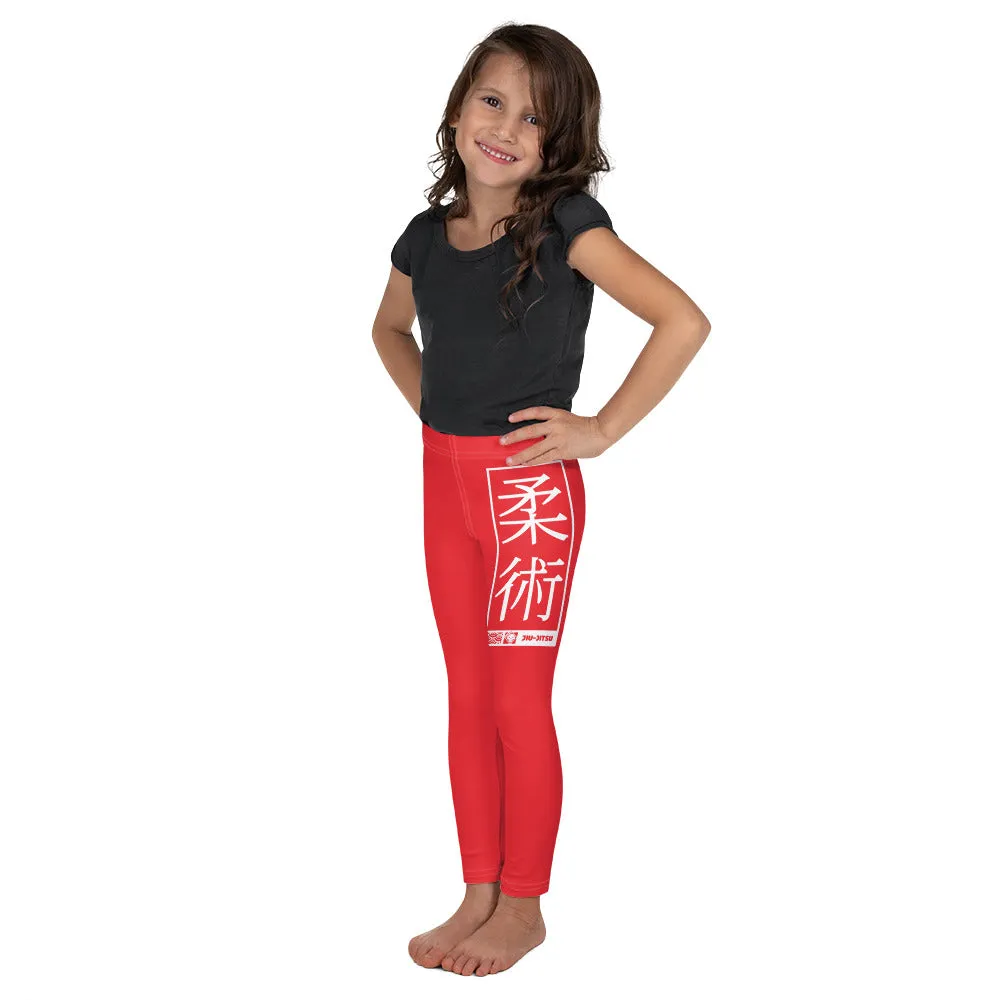 Girls' Yoga Pants Leggings for Jiu-Jitsu Training - Scarlet