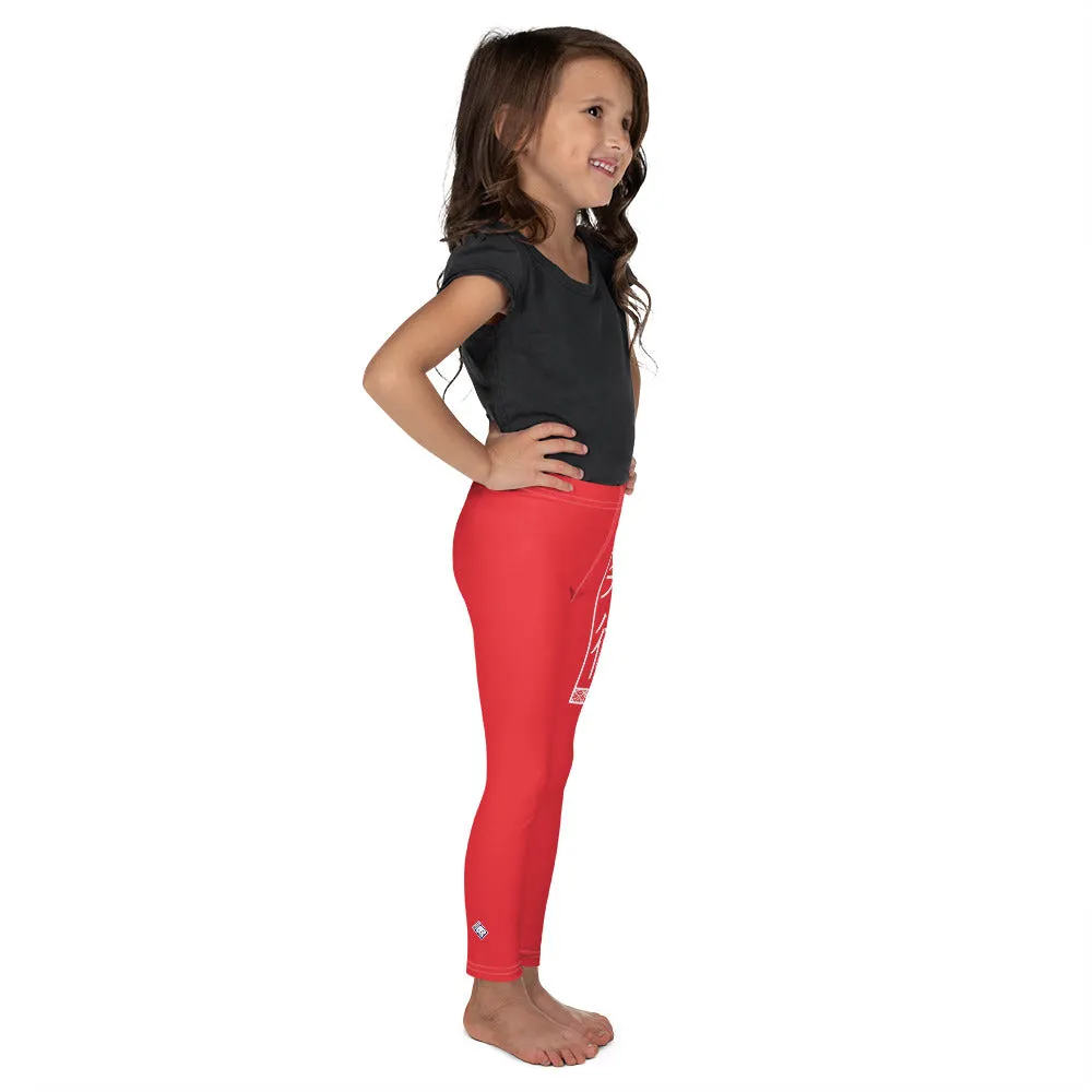 Girls' Yoga Pants Leggings for Jiu-Jitsu Training - Scarlet