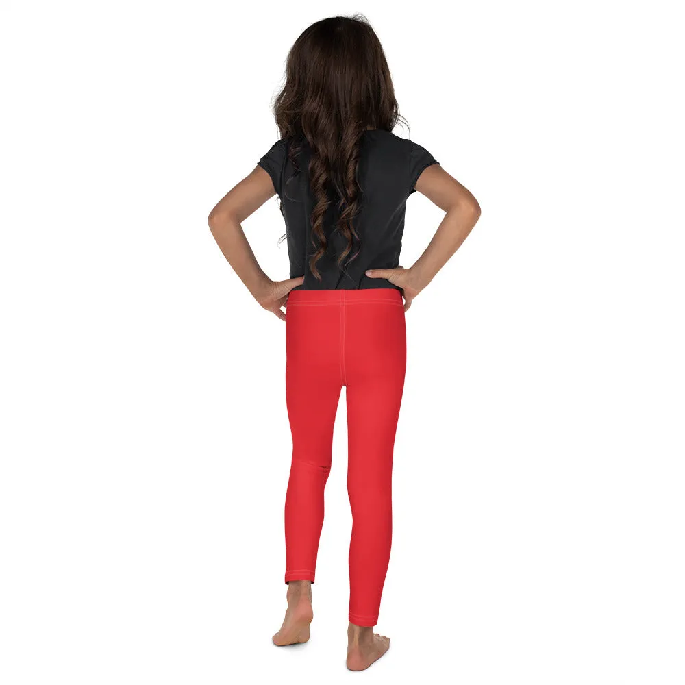 Girls' Yoga Pants Leggings for Jiu-Jitsu Training - Scarlet