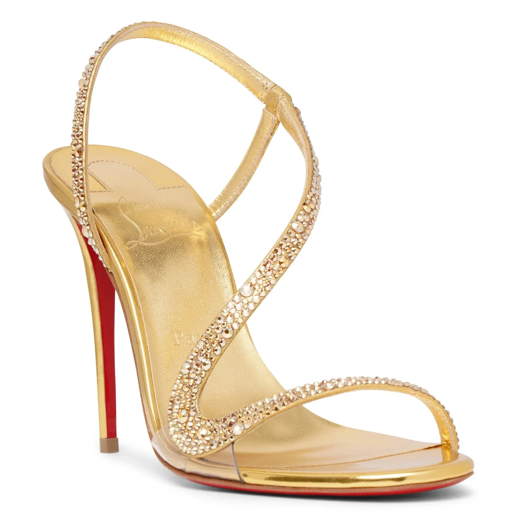 Gold Crystal Rosalie 100 Christian Louboutin sandals