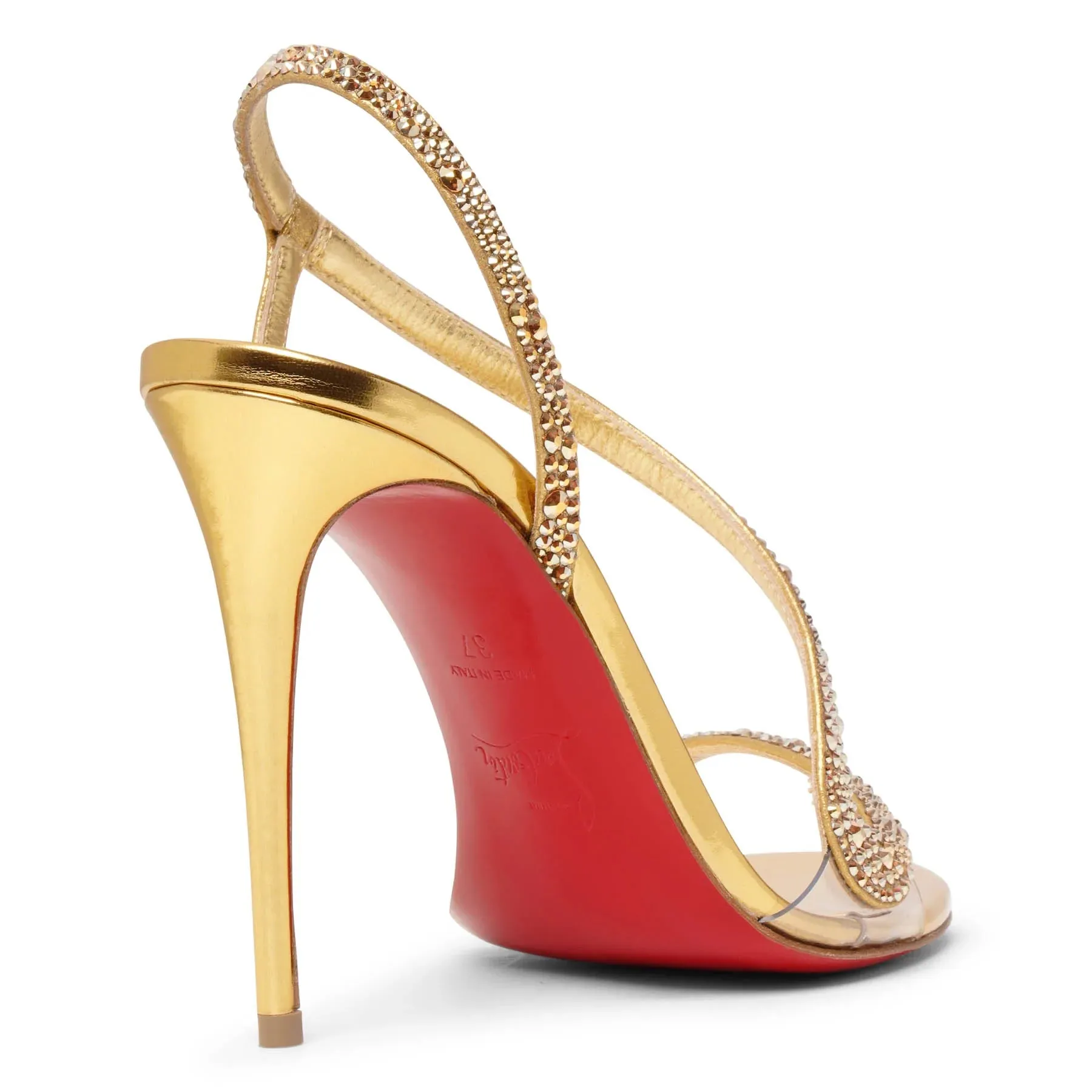 Gold Crystal Rosalie 100 Christian Louboutin sandals