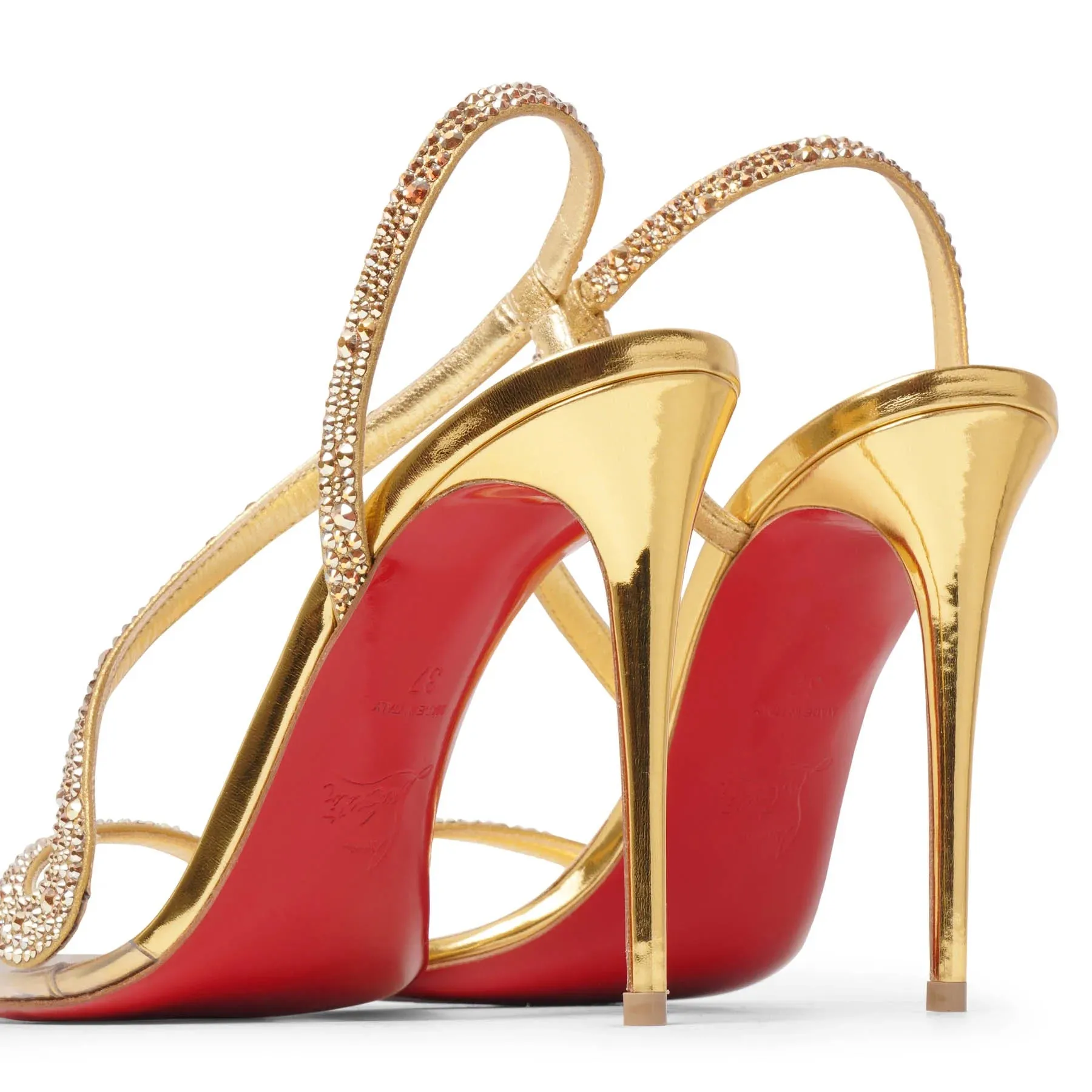 Gold Crystal Rosalie 100 Christian Louboutin sandals