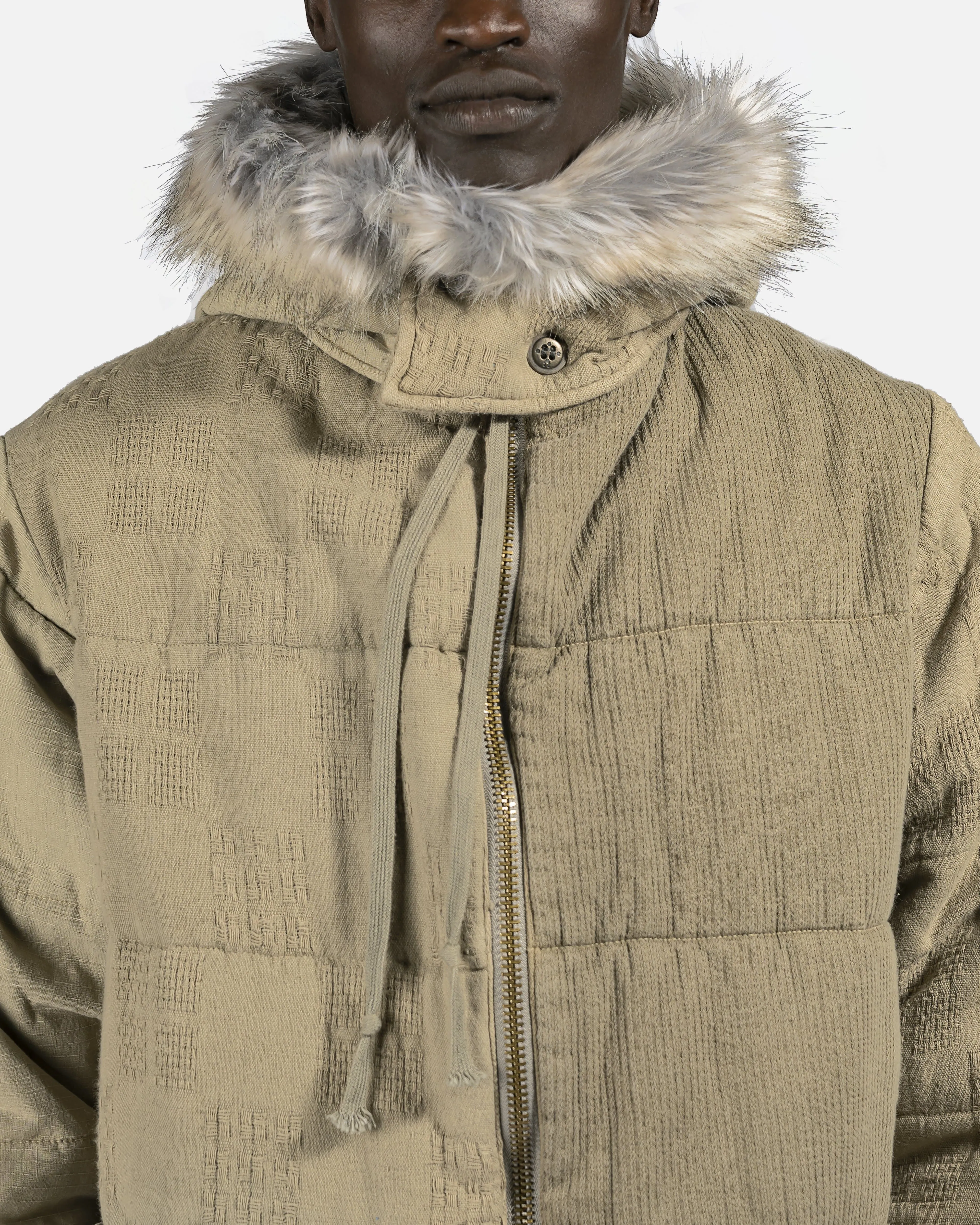 Greg Lauren Naturally Dyed Retro Puffer in Sage