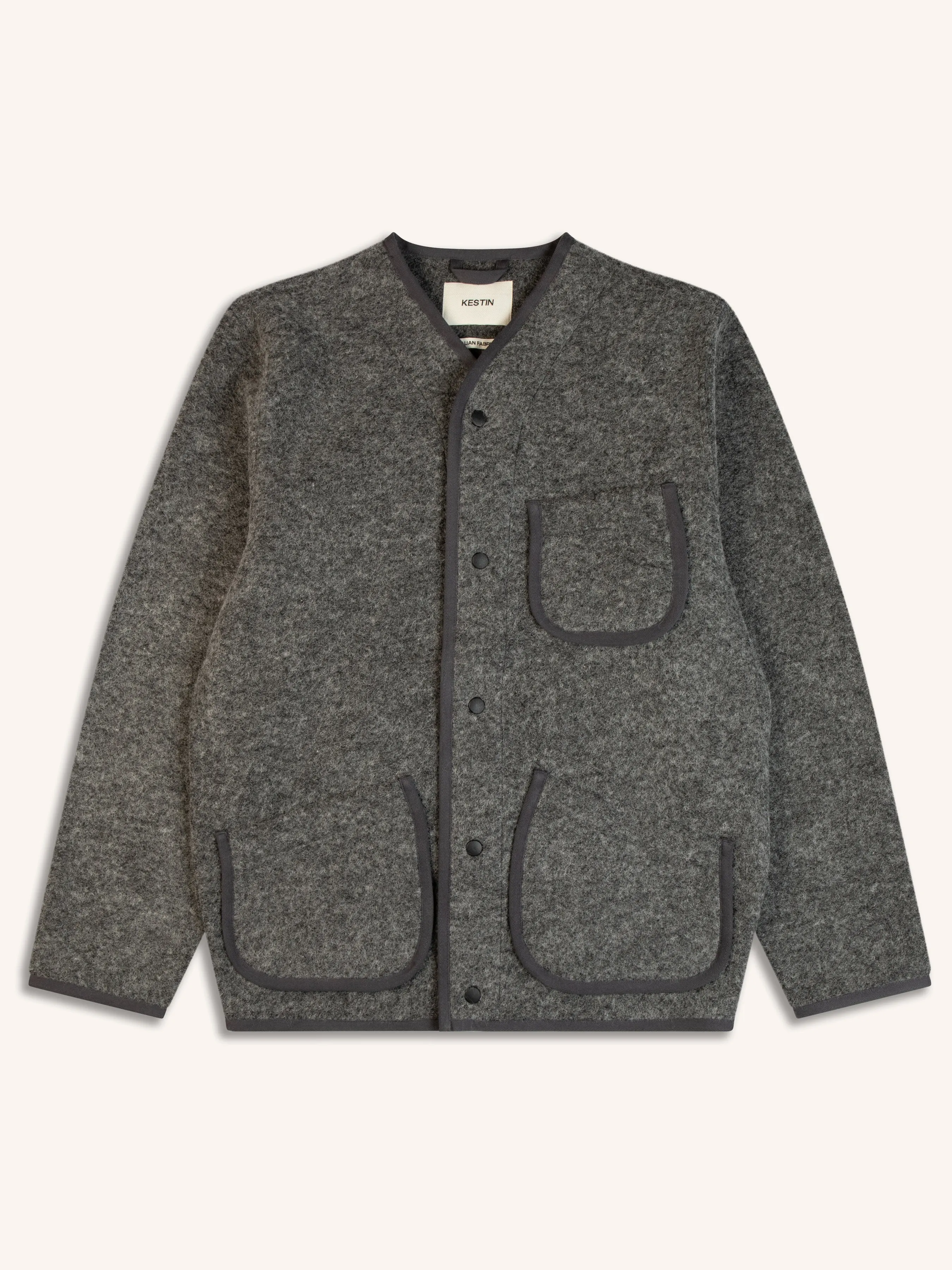 Grey Italian Wool Neist Cardigan