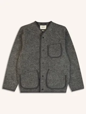 Grey Italian Wool Neist Cardigan