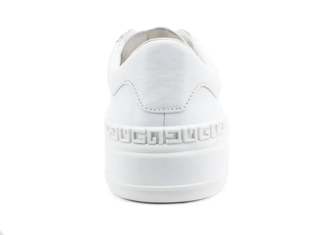 GUESS White Leather Men's Sneaker with Logo Strap - FM5VESFAL12