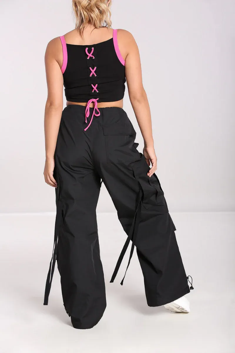 Hell Bunny Nickel Cargo Trousers Dark Ages