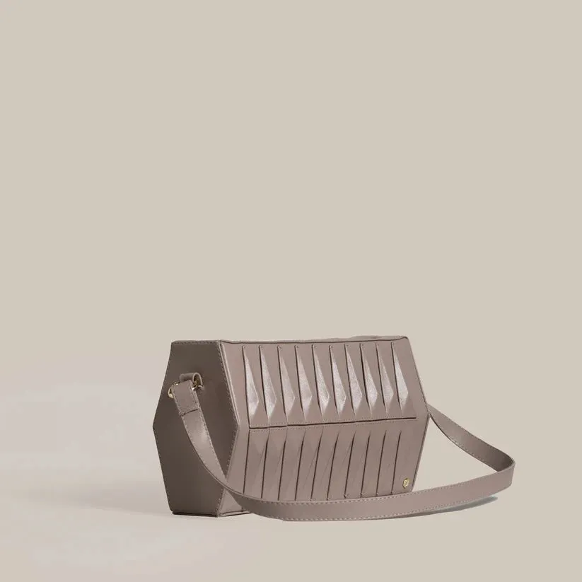 Hexella Taupe Grey Cassette Bag